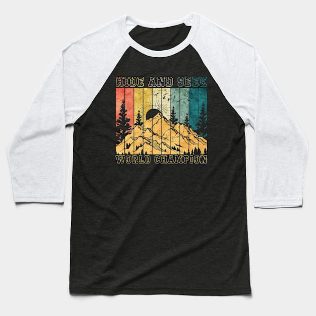 Hide and Seek World Champion Baseball T-Shirt by Myartstor 